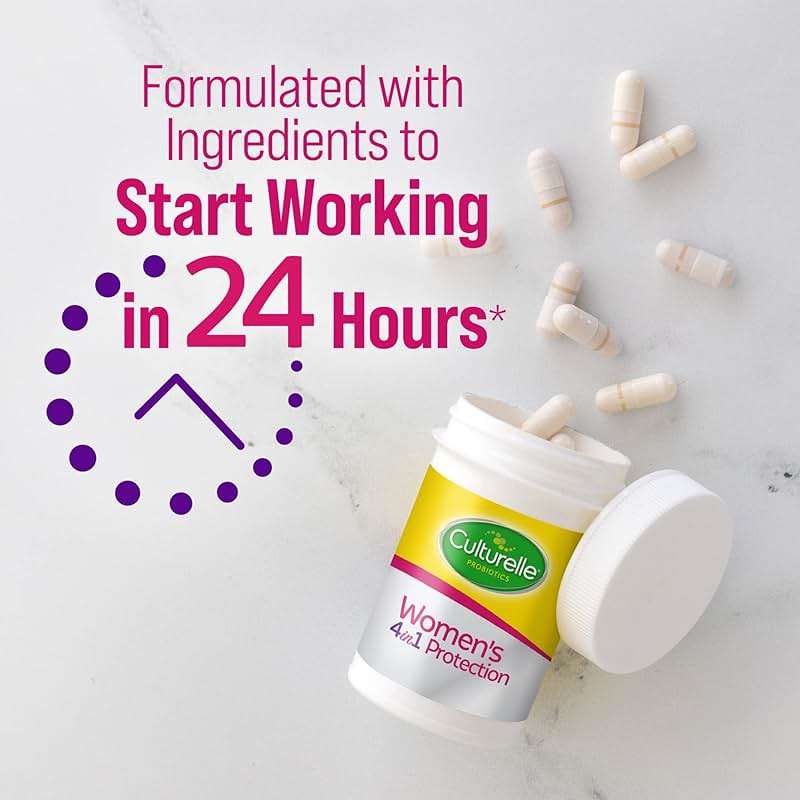 Culturelle Probiotics for Women with Prebiotics - 4-in-1 for Vaginal, Digestive, Urinary & Immune Health - pH Balance, Bloating & Gas Relief - Daily Vegetarian Capsules, Non-GMO - 30 Count - Image 3