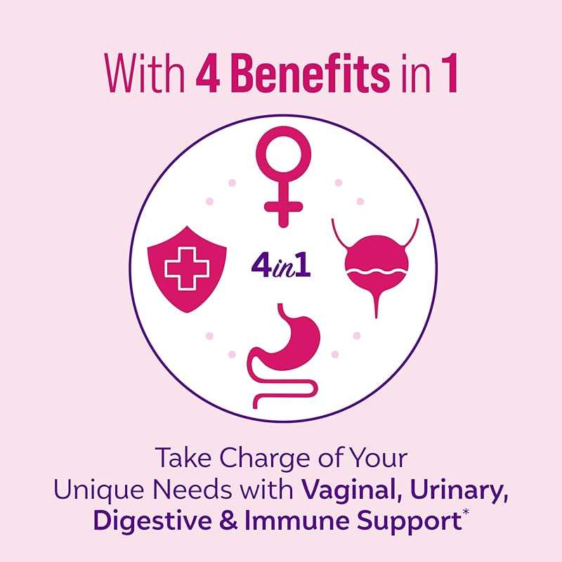 Culturelle Probiotics for Women with Prebiotics - 4-in-1 for Vaginal, Digestive, Urinary & Immune Health - pH Balance, Bloating & Gas Relief - Daily Vegetarian Capsules, Non-GMO - 30 Count - Image 4