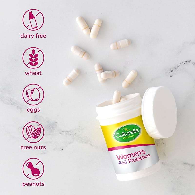 Culturelle Probiotics for Women with Prebiotics - 4-in-1 for Vaginal, Digestive, Urinary & Immune Health - pH Balance, Bloating & Gas Relief - Daily Vegetarian Capsules, Non-GMO - 30 Count - Image 6