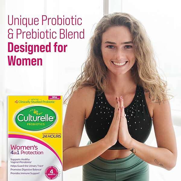 Culturelle Probiotics for Women with Prebiotics - 4-in-1 for Vaginal, Digestive, Urinary & Immune Health - pH Balance, Bloating & Gas Relief - Daily Vegetarian Capsules, Non-GMO - 30 Count - Image 8