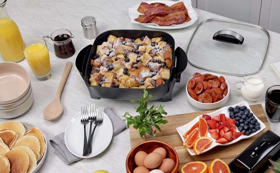 Presto 07117 12" Electric Skillet with glass cover - Image 2