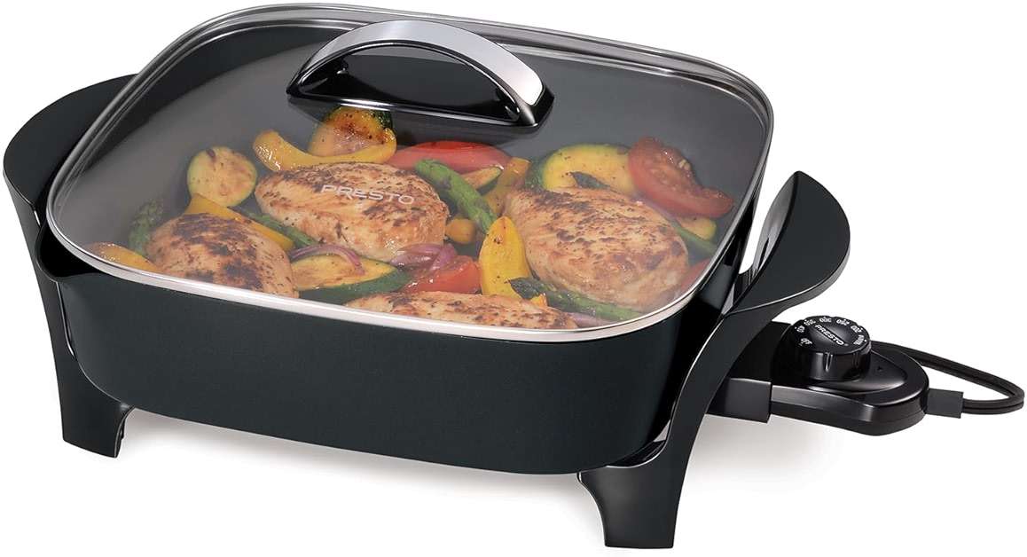 Presto 07117 12" Electric Skillet with glass cover - Image 3