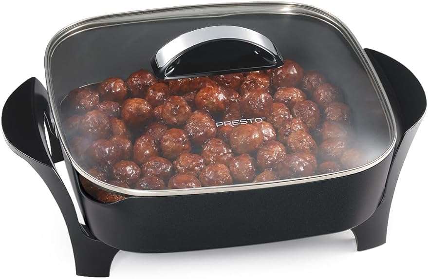 Presto 07117 12" Electric Skillet with glass cover - Image 4