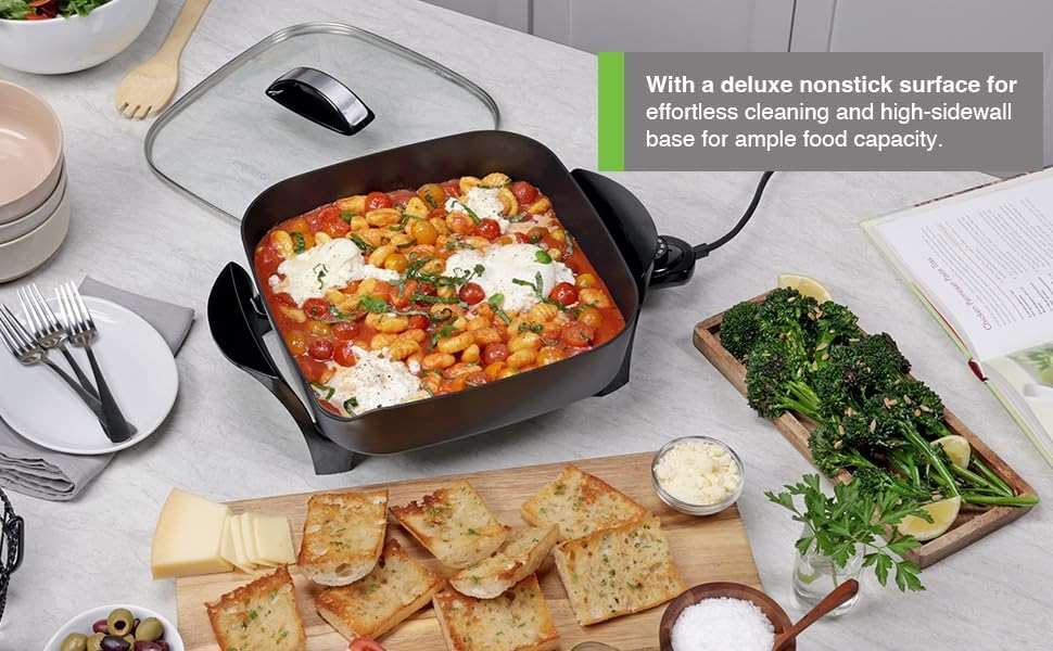 Presto 07117 12" Electric Skillet with glass cover - Image 7