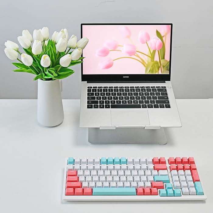 Mandy's White Artificial Tulips Flowers Centerpiece, 13.5" Lifelike PU Fake Floral Stems 20pcs for Kitchen Island & Dining Table, Spring Decor for Easter - Image 8