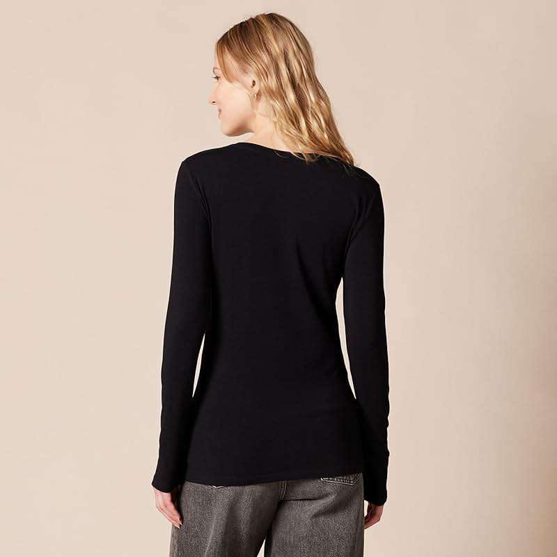 Amazon Essentials Women's Regular-Fit Long-Sleeve Crewneck T-Shirt (Available in Plus Size) - Image 3