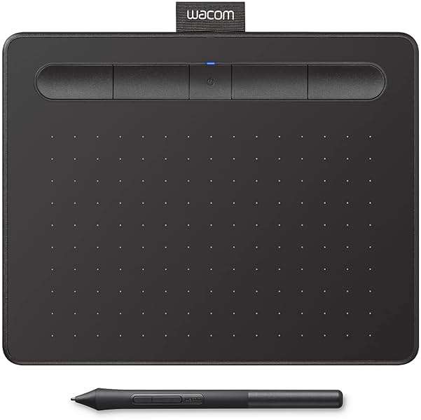 Wacom Intuos Small Bluetooth Graphics Drawing Tablet, 4 Customizable ExpressKeys, Portable for Teachers, Students and Creators, Compatible with Chromebook Mac OS Android and Windows - Black - Image 1