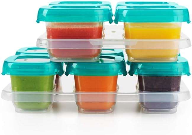 OXO Tot 12-Piece Baby Blocks Set, Teal - Image 1
