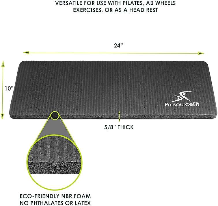 ProsourceFit Extra Thick Yoga Knee Pad and Elbow Cushion 15mm (5/8”) Fits Standard Mats for Pain Free Joints in Yoga, Pilates, Floor Workouts - Image 2