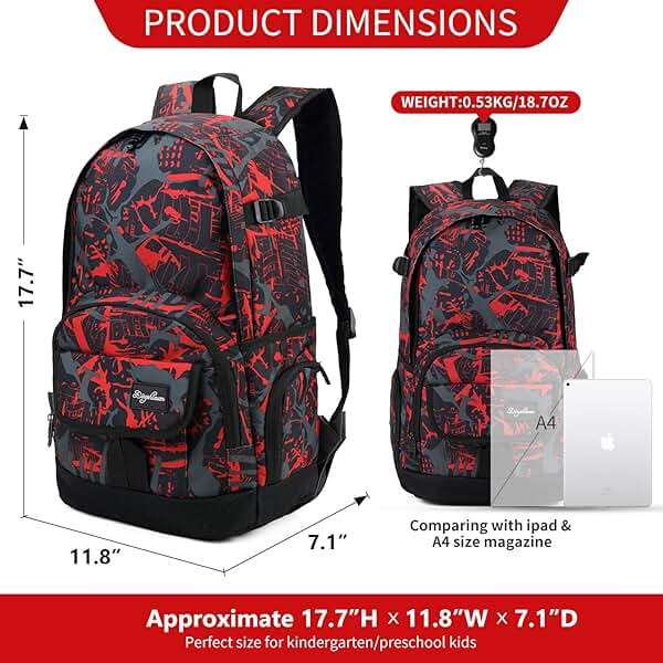 rickyh style School Backpack Travel Bag for Men & Women Lightweight College Back Pack with Laptop Compartmen - Image 2