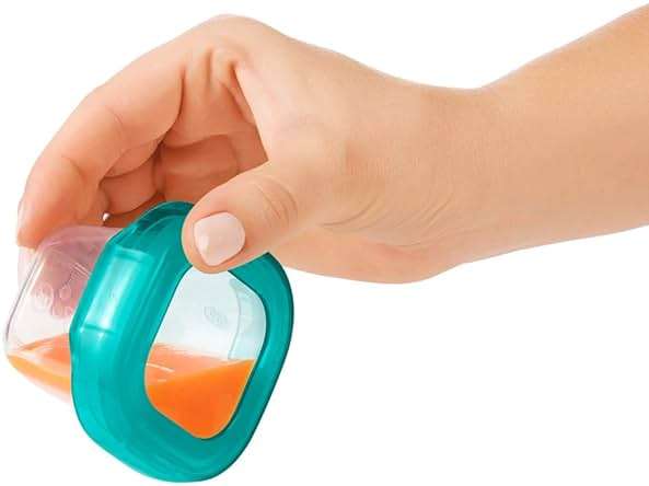 OXO Tot Baby Blocks Freezer Storage Containers 2 Oz - Teal - Image 4