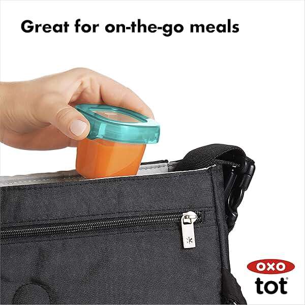 OXO Tot Baby Blocks Freezer Storage Containers 2 Oz - Teal - Image 9