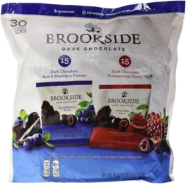 HERSHEY'S Brookside Dark Chocolate Variety Pack, 21 Ounce - Image 1