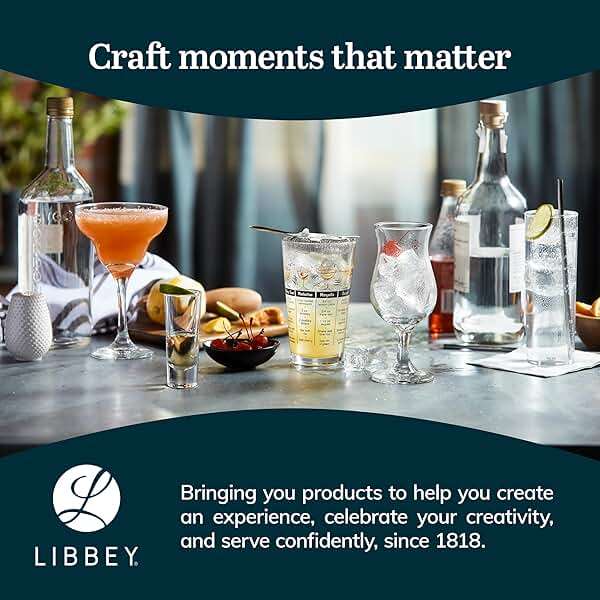Libbey 917CD Heavy Base Rocks Glasses Set of 12, Rocks Glass Cups Set with Simple Lines, Elegant Old Fashioned Glass for Whiskey,Cocktails and More - Image 6