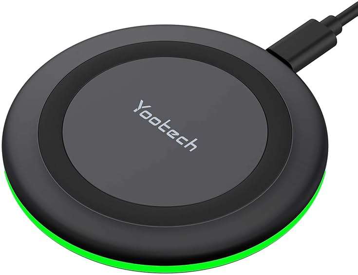 Yootech Wireless Charger,10W Max Wireless Charging Pad Compatible with iPhone 17/17 Pro/17 Pro Max/Air/16/15/14/13/SE 2022/12/11,Samsung Galaxy S25/S24/S23,for AirPods Pro 3(No AC Adapter) - Image 1