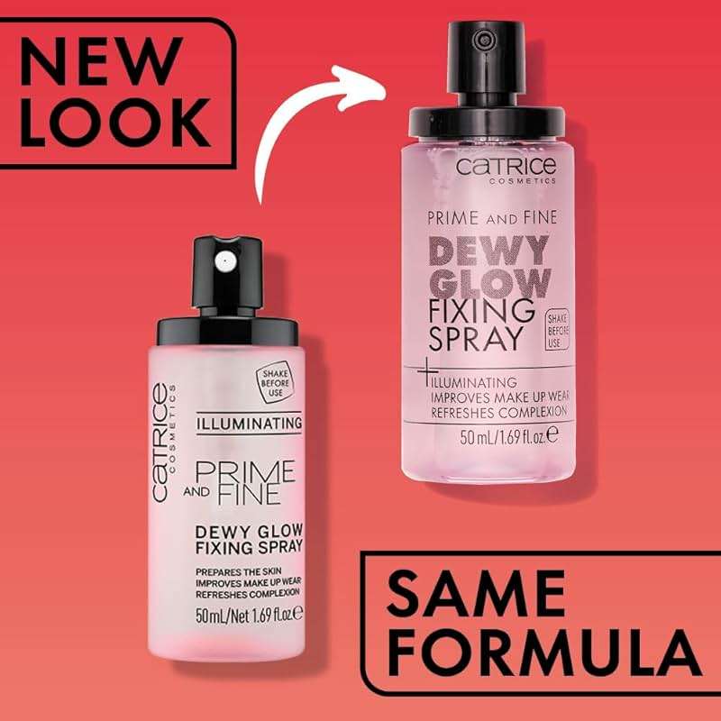 Catrice | Prime & Fine Illuminating Dewy Glow Spray | Transparent and Fast Drying Fixing Spray| Paraben Free & Vegan | Cruelty Free (Pack of 1) - Image 3