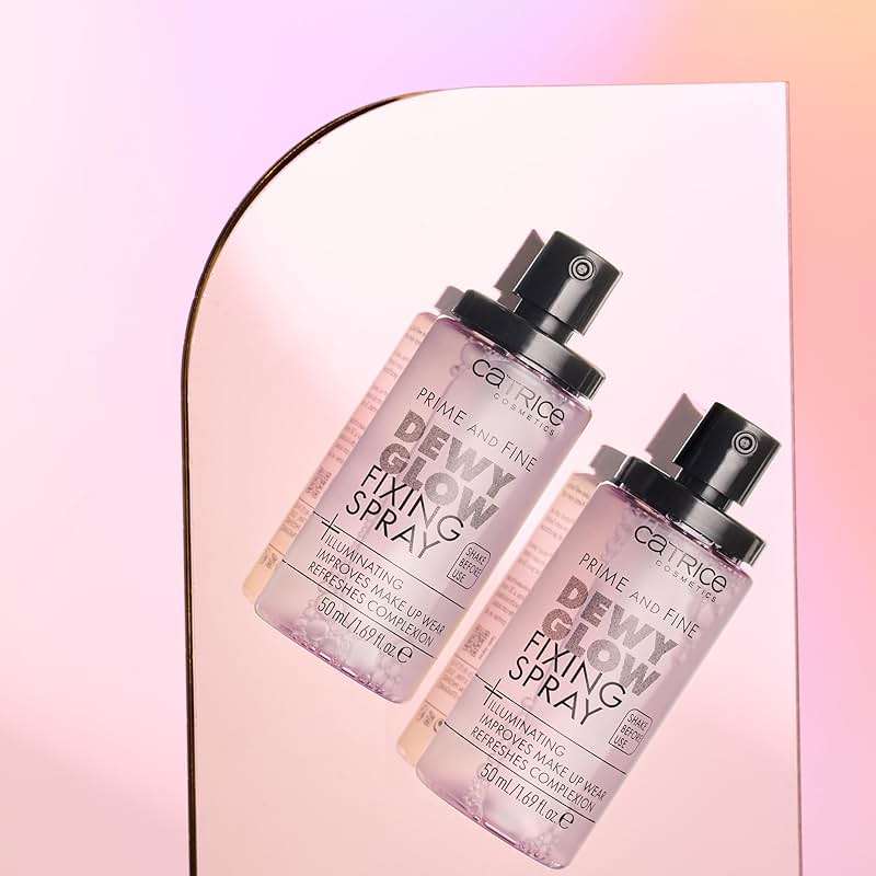 Catrice | Prime & Fine Illuminating Dewy Glow Spray | Transparent and Fast Drying Fixing Spray| Paraben Free & Vegan | Cruelty Free (Pack of 1) - Image 7