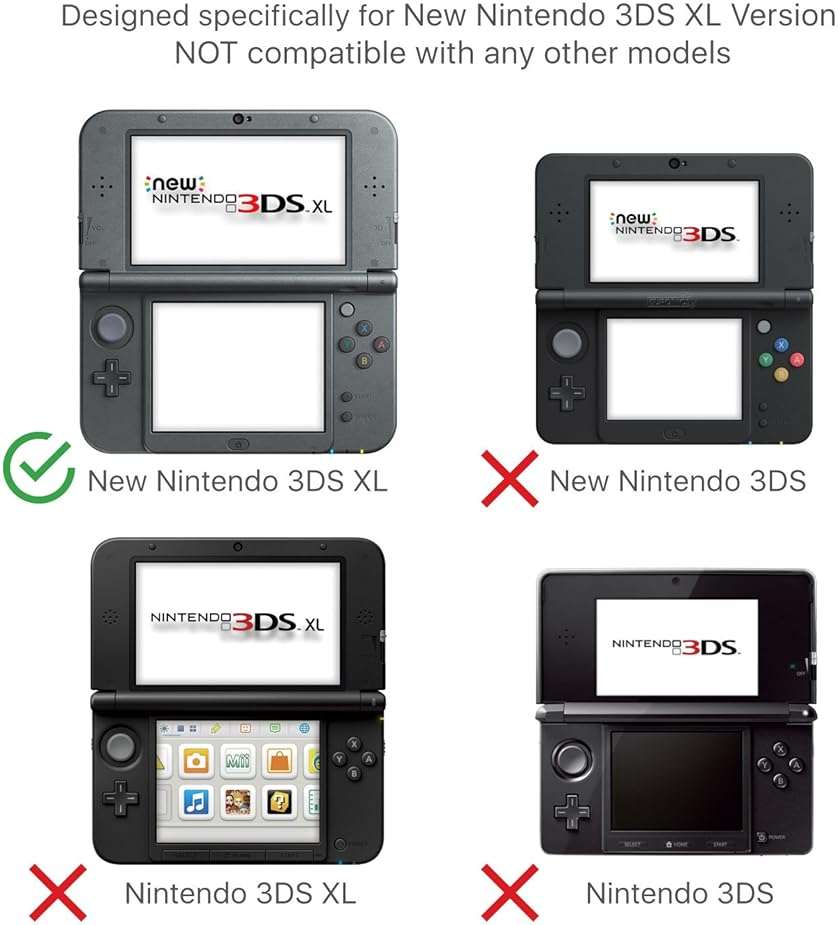 TNP New Nintendo 3DS XL Hand Grip - Protective Cover Skin Controller Grip Case Ergonomic Comfort Anti Slip Handle Console Grip with Kick-Stand for New Nintendo 3DS XL LL 2015 Model - Image 2