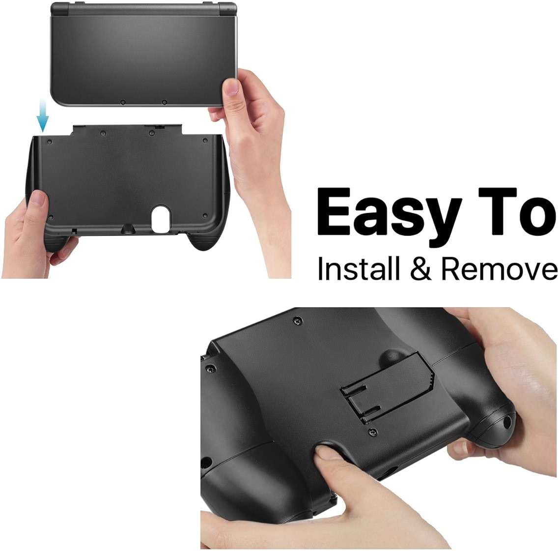 TNP New Nintendo 3DS XL Hand Grip - Protective Cover Skin Controller Grip Case Ergonomic Comfort Anti Slip Handle Console Grip with Kick-Stand for New Nintendo 3DS XL LL 2015 Model - Image 6