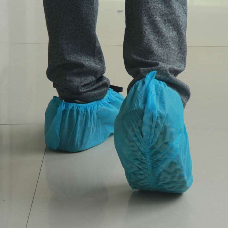 G & F Products Disposable Shoe Covers, Slip-Resistant Booties, Heavy-Duty, Waterproof, Elastic Band, Non-Slip Silicone Sole, Reusable, Protects Floors, Blue 11 Us Men & 13 Us Women, 500 Pcs (250 Pair) - Image 3