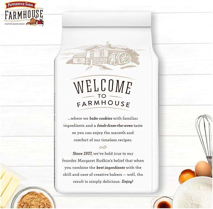 Pepperidge Farm Farmhouse Thin and Crispy Milk Chocolate Chip Cookies, 6.9 OZ Bag (14 Cookies) - Image 7