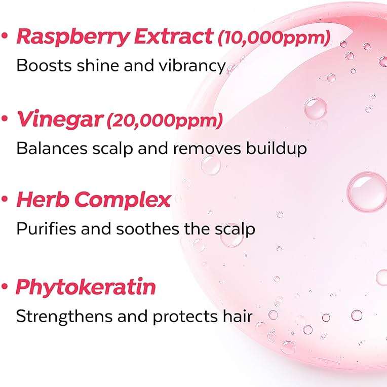 A’PIEU Raspberry Hair Vinegar Rinse for Scalp Detox & Clean, Smooth & Shiny Hair, Clarifying Treatment for Dandruff, Buildup, Oily & Itchy Scalp, pH Balancing, Korean Haircare, 6.76 fl oz - Image 6