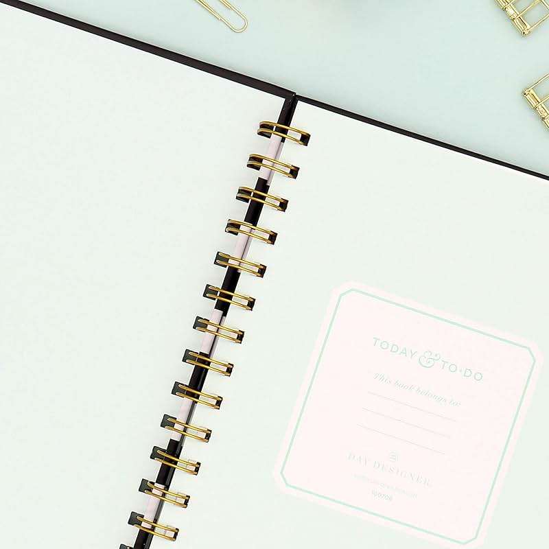 Blue Sky Day Designer for Today To-Do Notebook, 160 Ruled Pages, Twin-Wire Binding, Hardcover, 5.75'' x 8.5'', Black Stripe - Image 5