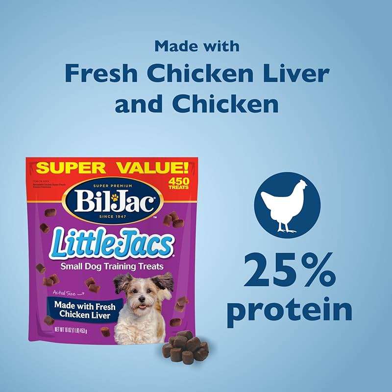 Bil-Jac Little-Jacs Small Dog Training Treats | Soft Chicken Liver Recipe | 16 oz (3-Pack) - Image 3