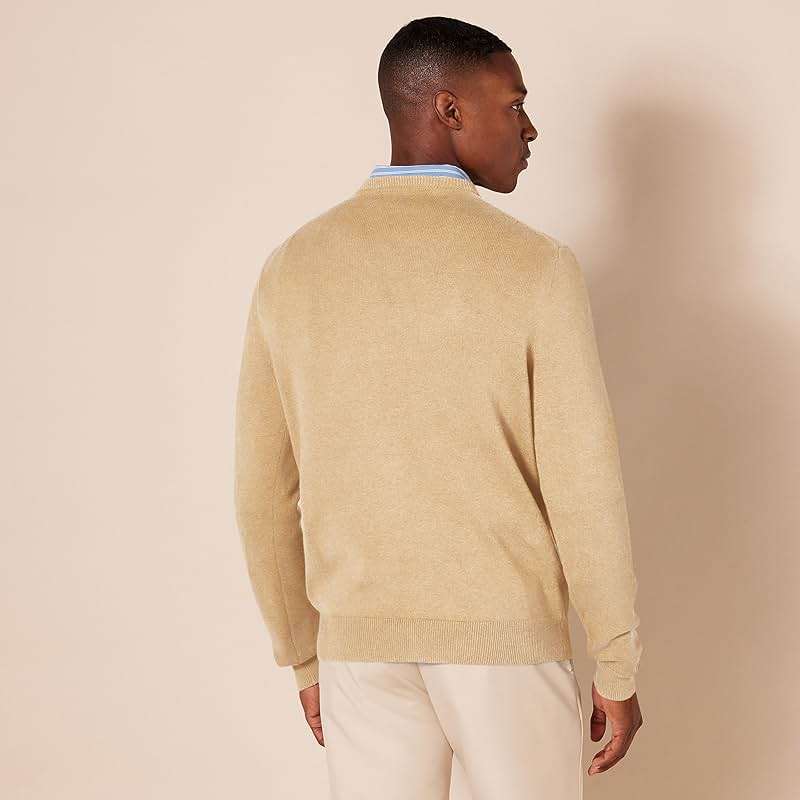 Amazon Essentials Men's Regular Fit Cotton V-Neck Pullover Sweater (Available in Big & Tall) - Image 3