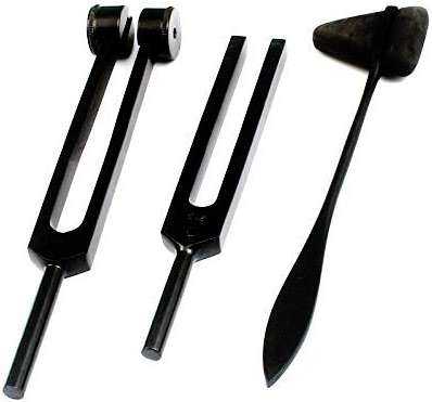 SURGICAL ONLINE Limited Edition - Full Tactical Black - Grudge Style Set of 5 pcs Reflex Percussion Taylor Hammer + Penlight + Tuning Fork C 128 C 512 + Bandage Scissors 5.5" - Image 5