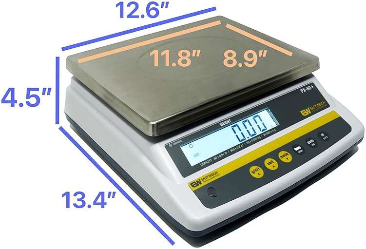 Easy Weigh PX 30 x 0.005 LB Capacity Digital Scale Rechargeable Battery Operated LCD Display Stainless Steel Platter KG Grams Ounces OZ Kitchen Deli Produce Electronic NTEP (PX-30) - Image 5