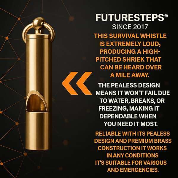 Loudest Brass Whistle — The Original 2-Inch Premium Emergency Whistle 125db+ One Piece Outdoor Survival Whistle On Key-Chain or Hang Around Your Neck and Carry it Anywhere! - Image 9