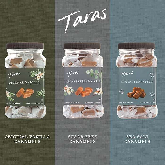 Taras Gourmet Sea Salt Caramels | All Natural Candy | Creamy & Individually Wrapped with Real Butter (20 oz) - Image 6
