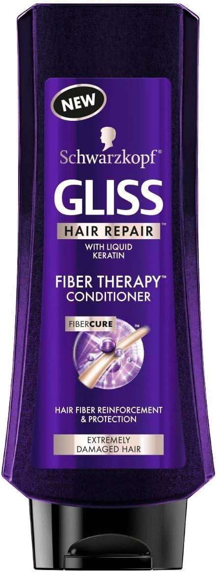 Schwarzkopf Gliss Hair Repair - Fiber Therapy For Extremely Damaged Hair - Shampoo & Conditioner Set - Net Wt. 13.6 FL OZ (400 mL) Per Bottle - One Set - Image 3