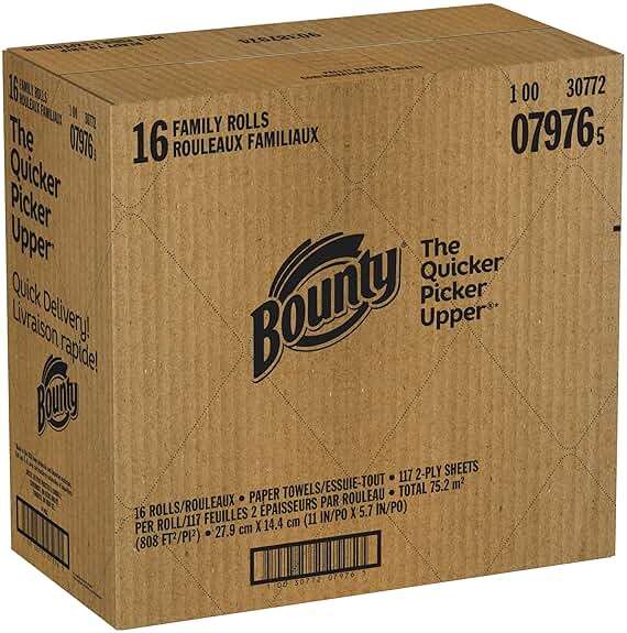 Bounty Paper Towels Quick Size, White, 16 Family Rolls = 40 Regular Rolls - Image 12