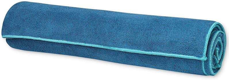 Gaiam Yoga Towel - Mat Sized Active Dry Non Slip Moisture Wicking Sweat Absorbent Microfiber Hot Yoga Towel for Women & Men | Stay-Put Corner Pockets (70" Long x 26" Wide) - Image 1