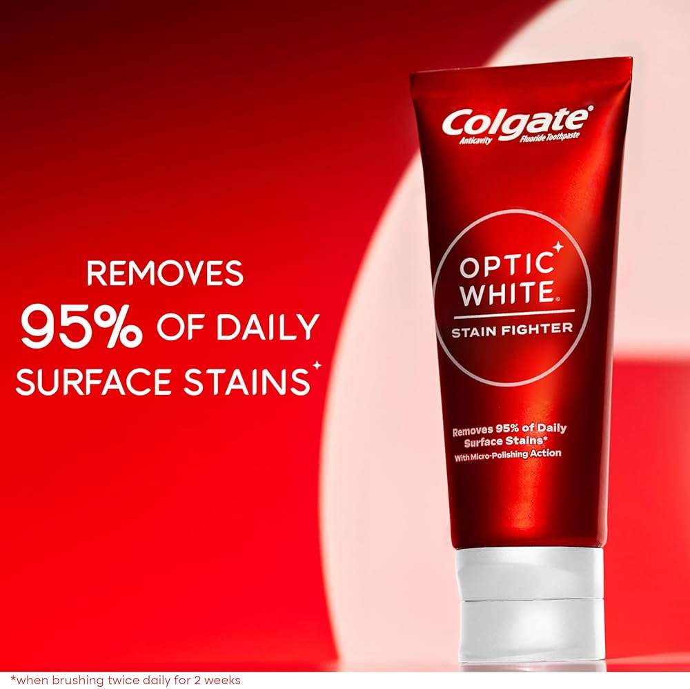 Colgate, Optic White Stain Fighter Toothpaste, 4.2 Ounce - Image 2
