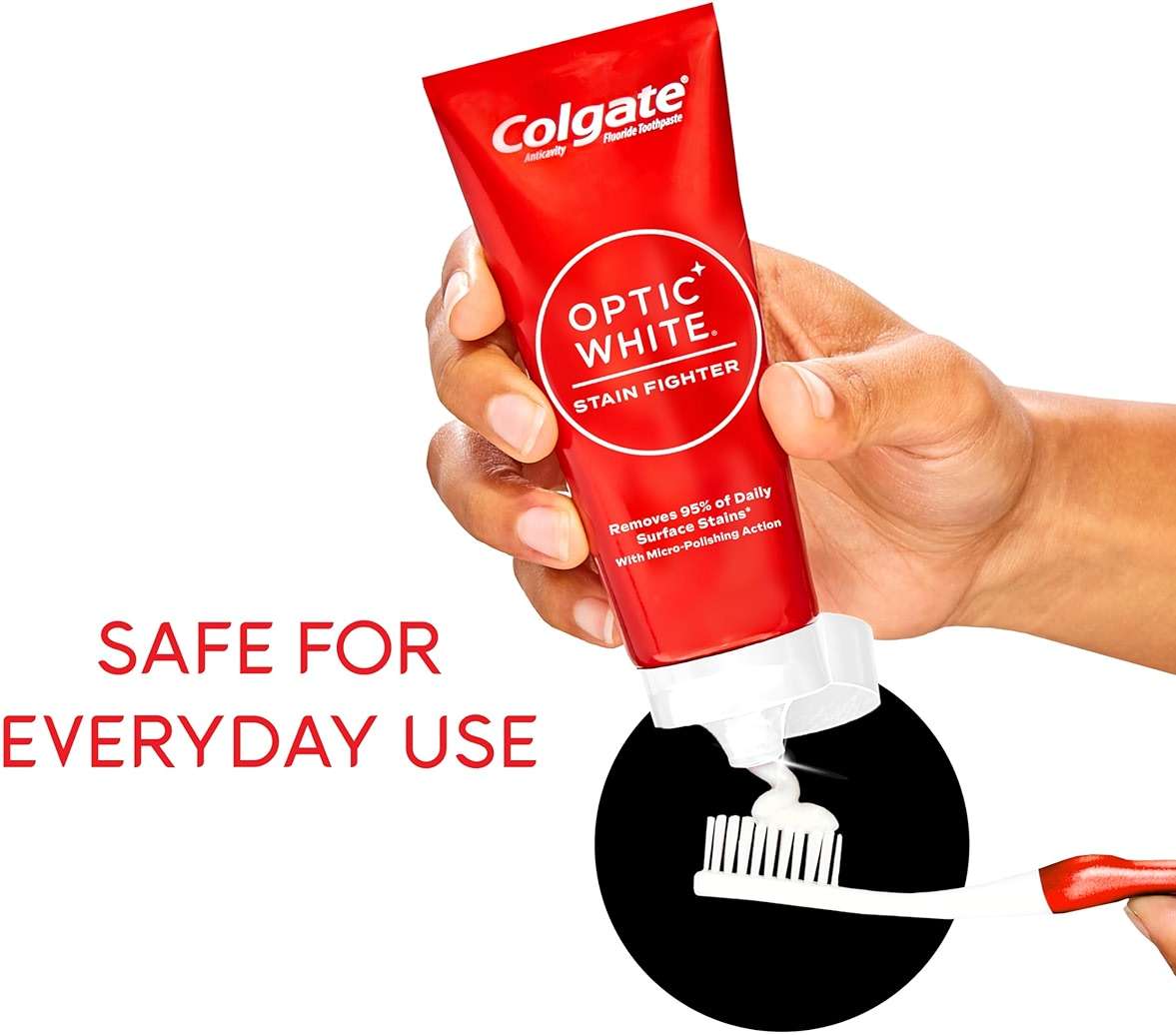 Colgate, Optic White Stain Fighter Toothpaste, 4.2 Ounce - Image 6