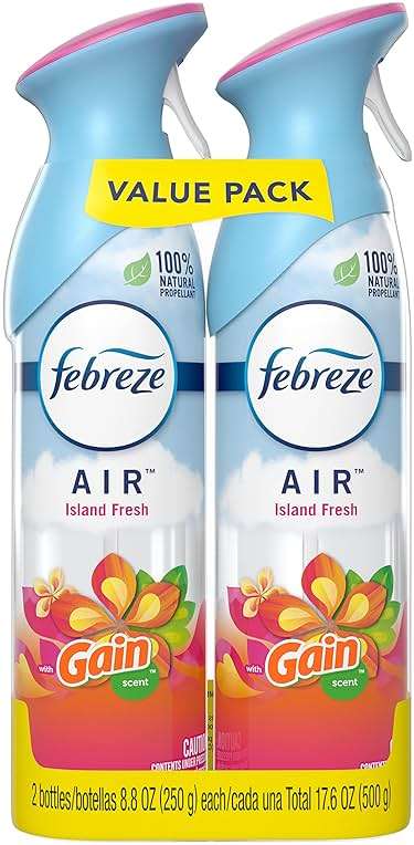 Febreze Air Mist Air Freshener Spray, Odor-Fighting Room Spray, Air Fresheners for Home and Bathroom and Kitchen, Aerosol Can, Gain Island Fresh Scent, 8.8oz, (Pack of 2) - Image 6