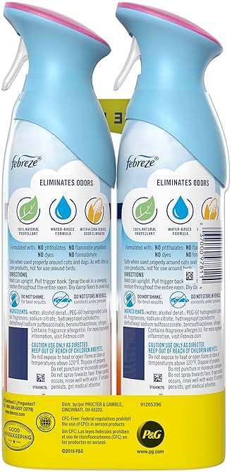Febreze Air Mist Air Freshener Spray, Odor-Fighting Room Spray, Air Fresheners for Home and Bathroom and Kitchen, Aerosol Can, Gain Island Fresh Scent, 8.8oz, (Pack of 2) - Image 7