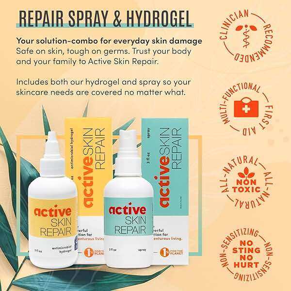 Active Skin Repair - First Aid Natural & Non-Toxic Healing Ointment & Antiseptic Spray for Minor Cuts, Wounds, Scrapes, Rashes, Sunburns, and Other Skin Irritations (Bundle, Combo, 3 oz Each) - Image 2
