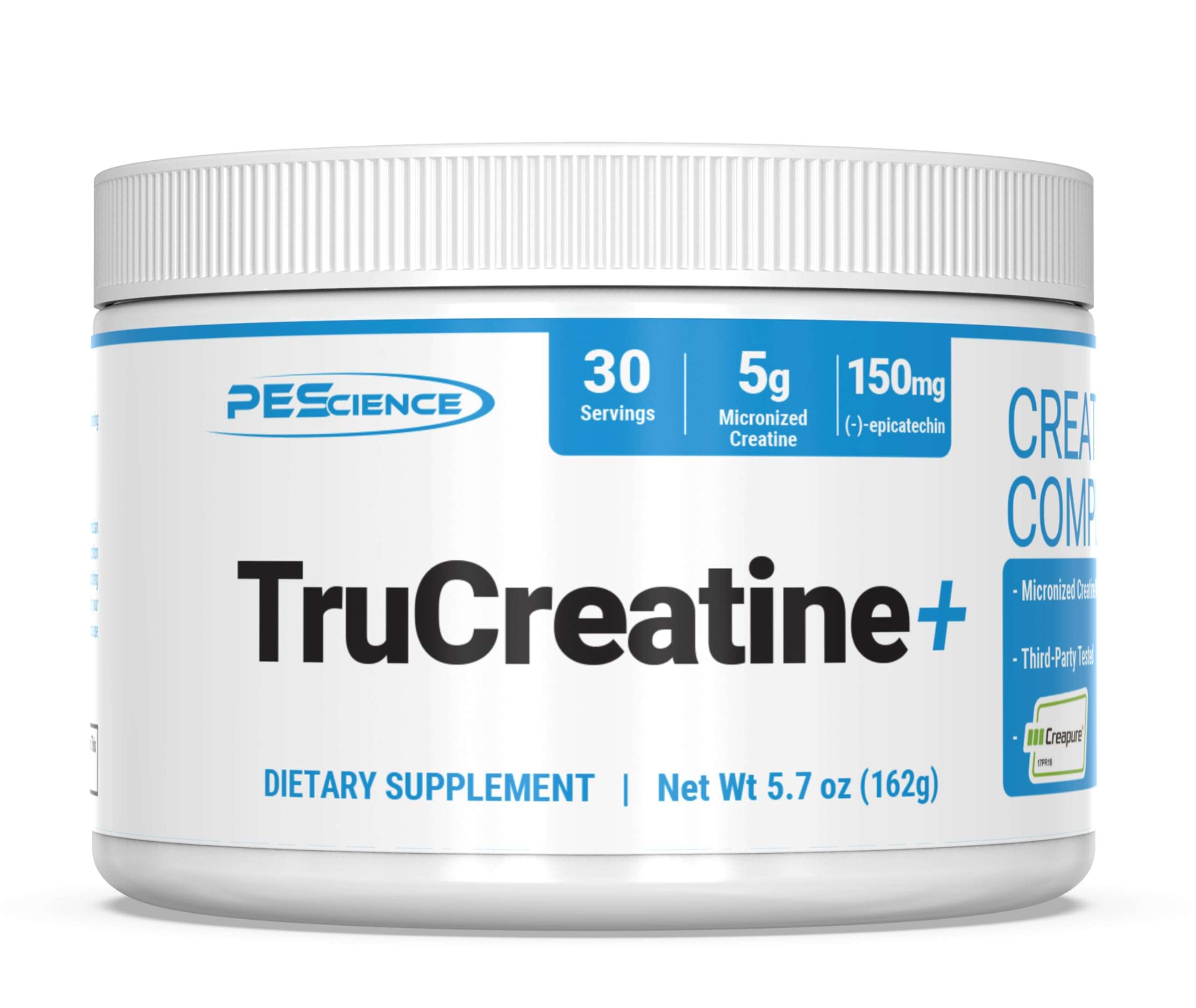 PEScience TruCreatine+ Creatine Monohydrate Powder, Micronized Creapure Creatine for Women & Men, Supports Muscle Growth, Strength & Recovery, Cognition, 30 Servings, Unflavored - Image 1