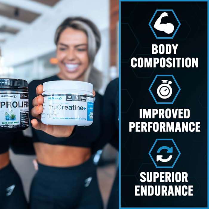 PEScience TruCreatine+ Creatine Monohydrate Powder, Micronized Creapure Creatine for Women & Men, Supports Muscle Growth, Strength & Recovery, Cognition, 30 Servings, Unflavored - Image 2