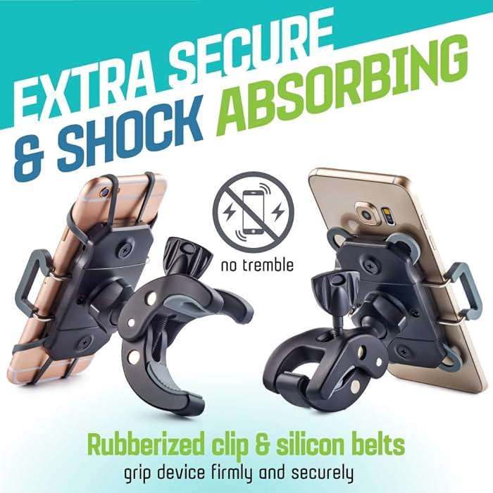 CAW.CAR Accessories Metal Bike & Motorcycle Phone Mount - The Only Unbreakable Handlebar Holder for iPhone, Samsung or Any Other Smartphone. +100 to Safeness & Comfort - Image 3
