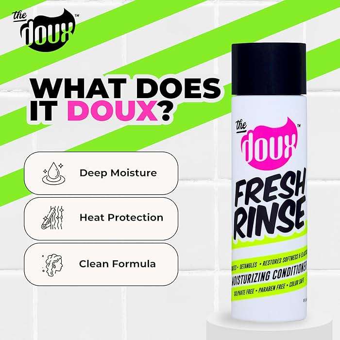 The Doux - FRESH RINSE Moisturizing Conditioner - Hydrating Hair Conditioner - Contains Shea Butter and Sea Silk - Sulfate-Free, Paraben-Free - Image 4