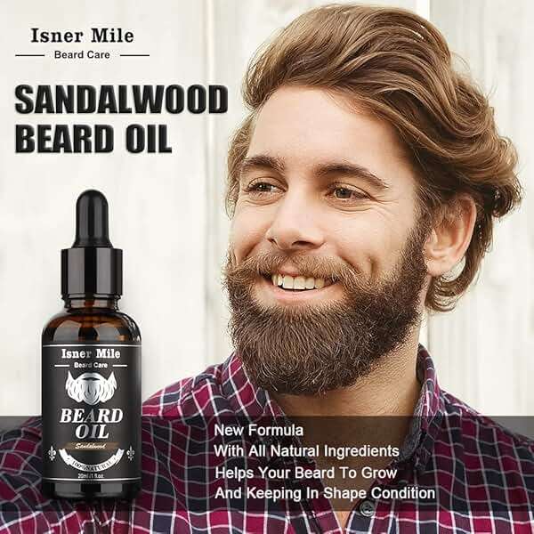 Isner Mile Dad Gifts Fathers Day Husband: from Wife Daughter, Beard Grooming Kit for Men with Beard Oil Balm Wash Brush Comb & Straight Razor, Stocking Stuffers Birthday Gifts for Men Him Boyfriend - Image 5