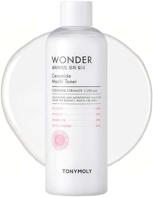 TONYMOLY Wonder Ceramide Mochi Milky Toner – 5,000 ppb Ceramide Barrier Repair Toner for Dry & Sensitive Skin – Hydrating Korean Glass Skin Essence, 16.9 fl oz / 500ml Value Size - Image 1