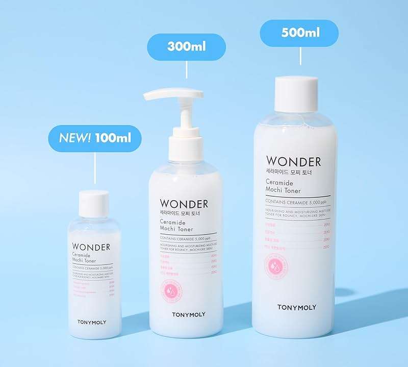 TONYMOLY Wonder Ceramide Mochi Milky Toner – 5,000 ppb Ceramide Barrier Repair Toner for Dry & Sensitive Skin – Hydrating Korean Glass Skin Essence, 16.9 fl oz / 500ml Value Size - Image 8