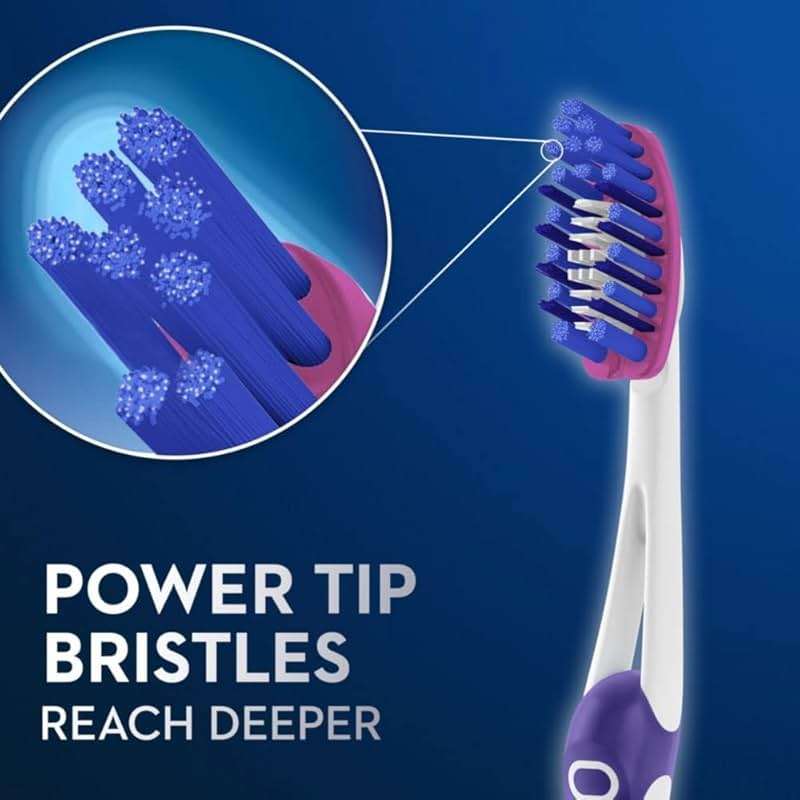 Oral-B 3D White Deep Stain Remover toothbrushes, 4 Count Toothbrush Soft, Removes 90% of Surface Stains, whitens Teeth, deep Reach, removes Plaque and Stains Tooth Brush - Image 6