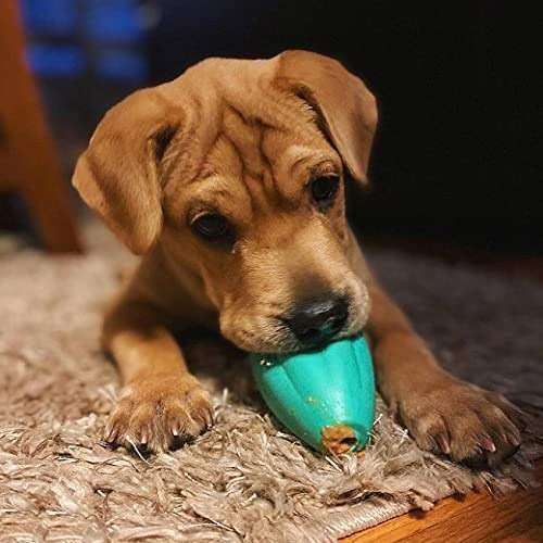 Chew King by Mammoth Premium Treat Dispensing Dog Toy, Durable Natural Rubber Chew Toy, Safety Air Vent, Interactive Enrichment Toy for Aggressive Chewers, Large Pack of 2- Teal - Image 14